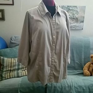 Beige button down shirt